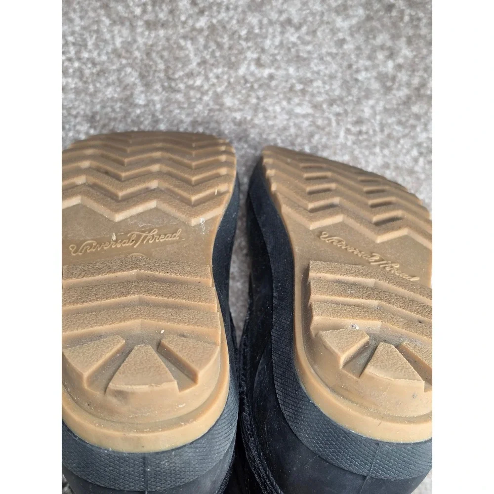 Universal Thread Womens Tiffani Waterproof Duck Boots Black Gum Sole Size 7‎ NWT